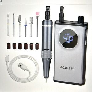 AOKITEC CORDLESS NAIL DRILL E-FILE NIB
